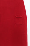 SWAYING/KNIT cashmere pocket straight skirt SW24RE3B03 red